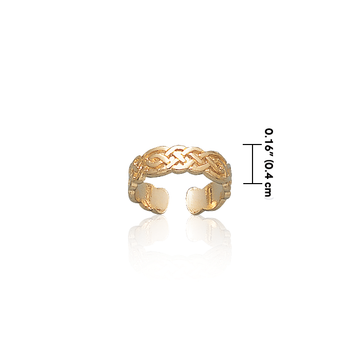 Celtic Knotwork Gold Vermeil Toe Ring VTR605 - Jewelry